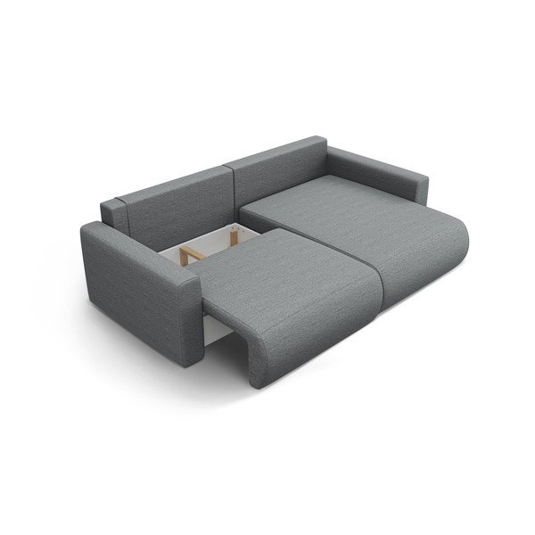 Pilkos spalvos sulankstoma/su sandėliavimo vieta kampinė sofa Belfast – Cosmopolitan Design-image-2