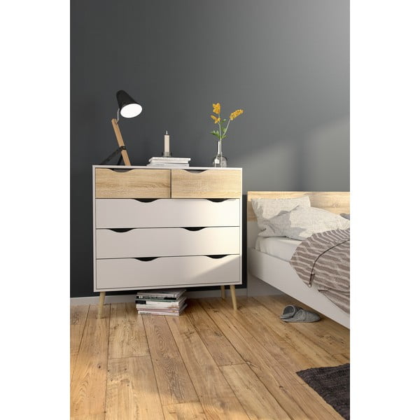 Balta komoda Tvilum Oslo, 99 x 101 cm-image-1