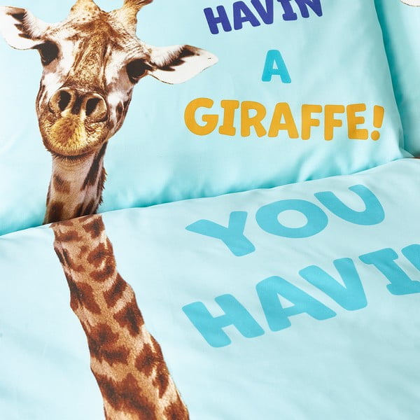 Turkio spalvos viengulė vaikiška patalynė 135x200 cm Havin A Giraffe – Catherine Lansfield-image-4