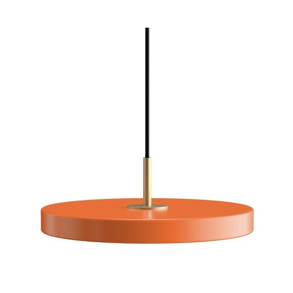 Oranžinės spalvos iš metalo kabantis šviestuvas LED su pritemdymo funkcija ø 31 cm su metaliniu gaubtu Asteria Plus – UMAGE