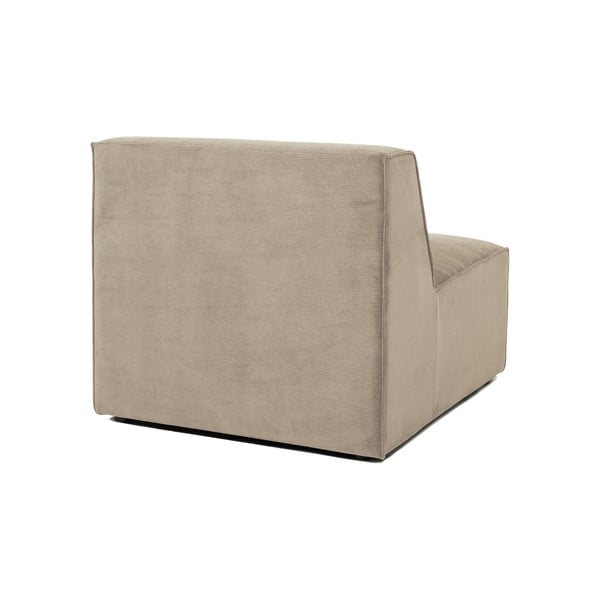 Smėlio spalvos centrinis aksominės sofos modulis Scandic Sting-image-3