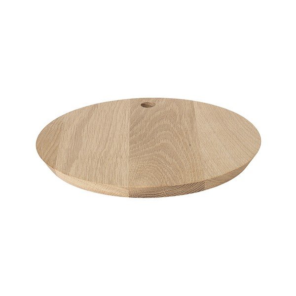 Apvali ąžuolinė pjaustymo lenta "Blomus", Ø 20 cm