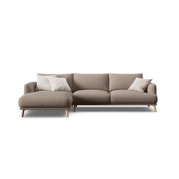 Taupe spalvos kampinė sofa (su kairiuoju kampu/su gultu) Naomi – Micadoni -image-3