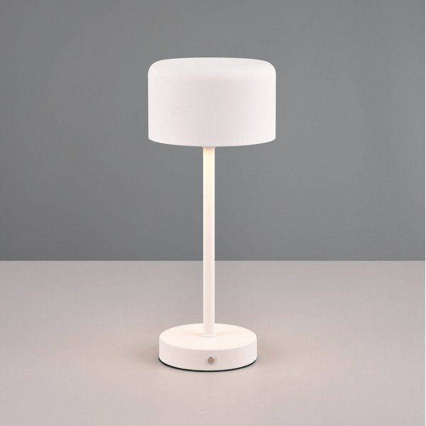 Stalinis šviestuvas baltos spalvos LED su pritemdymo funkcija (aukštis 30 cm) Jeff – Reality-image-1