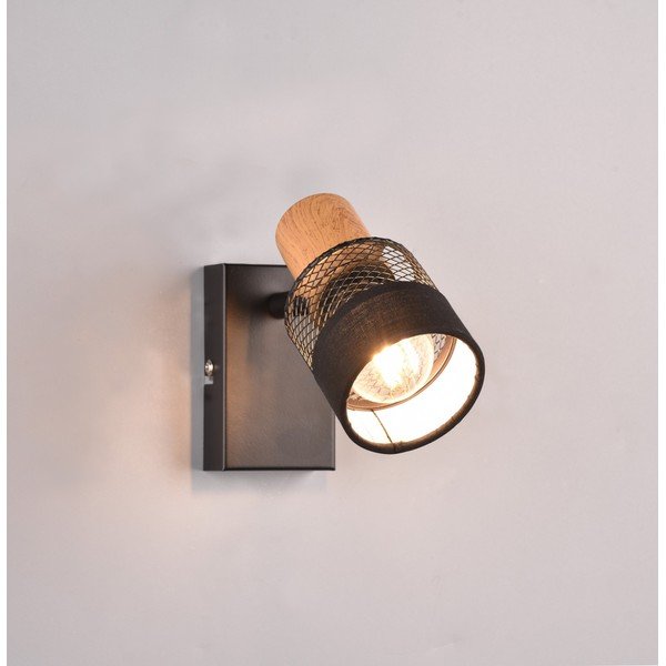 Sieninė lempa juodos spalvos/natūralios spalvos ø 7 cm Nandini – Trio-image-2