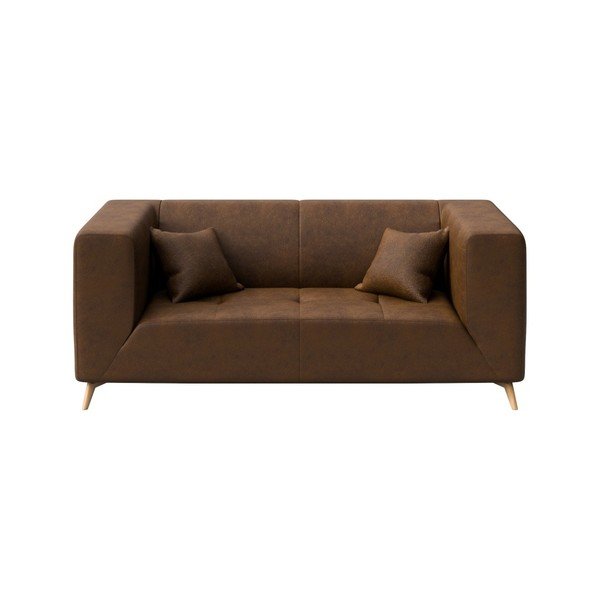 Rudos spalvos sofa MESONICA Toro, 187 cm
