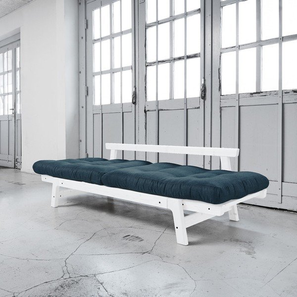 Sofa lova "Karup Step" balta / tamsiai mėlyna-image-3