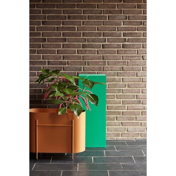 Oranžinės spalvos metalinis vazonas Hübsch Planter-image-1