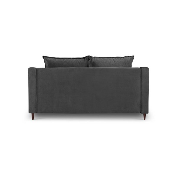 Tamsiai pilka aksominė sofa Mazzini Sofos Freesia, 150 cm-image-3