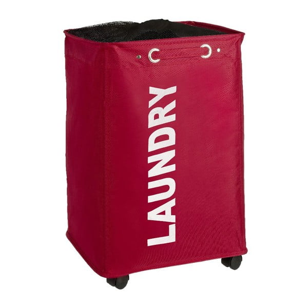 Raudonas skalbinių krepšys Wenko Quadro, 79,2 l