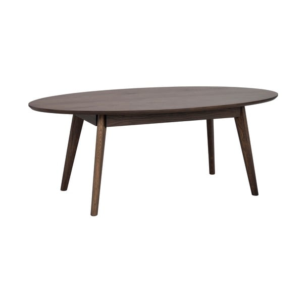 Kavos staliukas tamsiai rudos spalvos iš ąžuolo 65x130 cm Yumi – Rowico-image-2