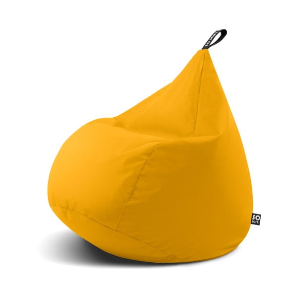 Geltonos spalvos vaikiškas sėdmaišis Drop M – So Soft?