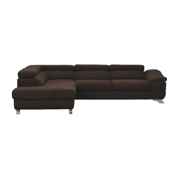 Rudos spalvos sofa lova su daiktų laikymo vieta "Windsor & Co" Sofos "Gamma", kairysis kampas