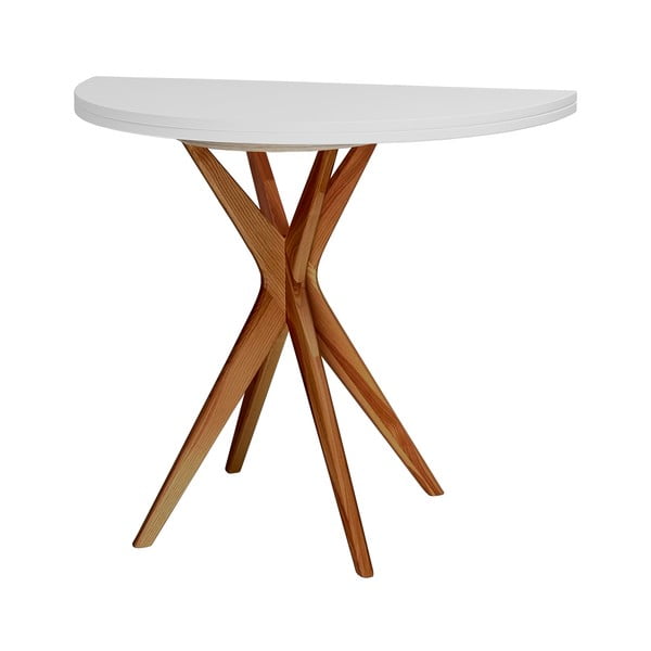 Apvalios formos prailginamas valgomojo stalas 45x90 cm Jubi – Ragaba