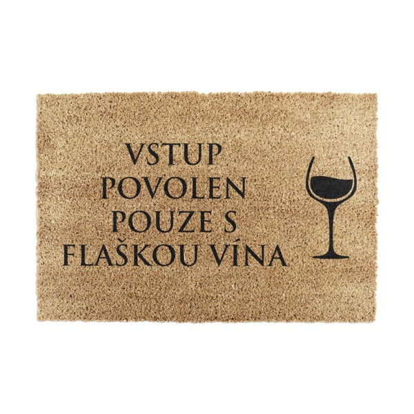 Iš kokoso pluošto grindų kilimėlis 40x60 cm Flaška Vína – Artsy Doormats