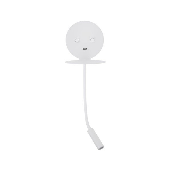Baltos spalvos iš aliuminio sieninė lempa LED su sulankstoma konstrukcija/su USB portu Eclip – Nova Luce
