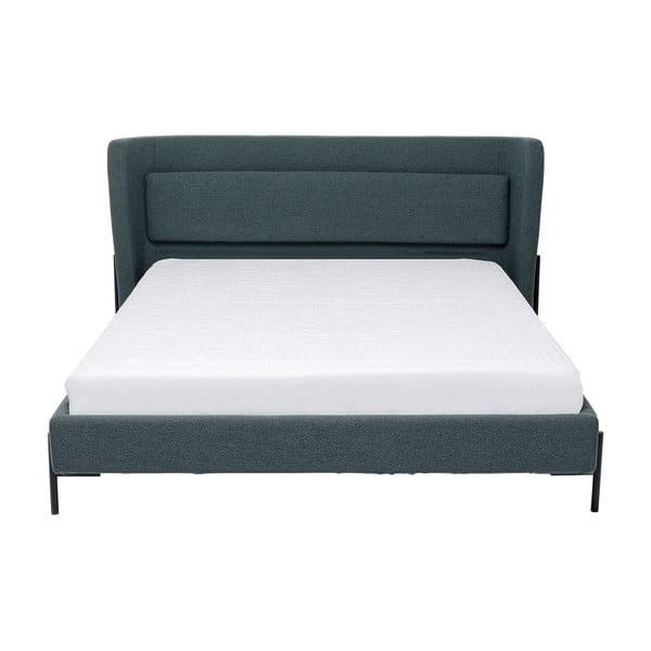 Dvigulė lova tamsiai žalios spalvos dengta audiniu 180x200 cm Tivoli – Kare Design