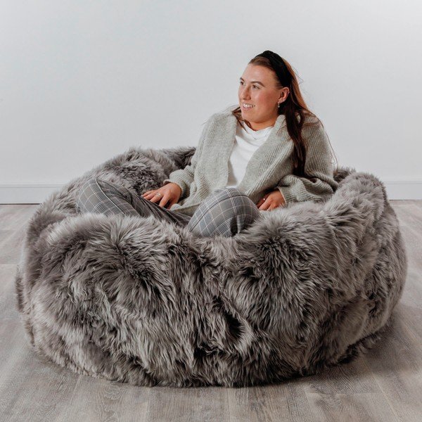 Pilkas avikailio sėdmaišis Native Natural, ⌀ 110 cm-image-3