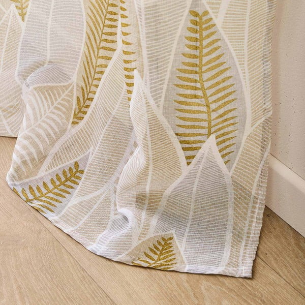 Smėlio spalvos iš šydo permatoma užuolaida 140x280 cm Kim – douceur d'intérieur-image-4