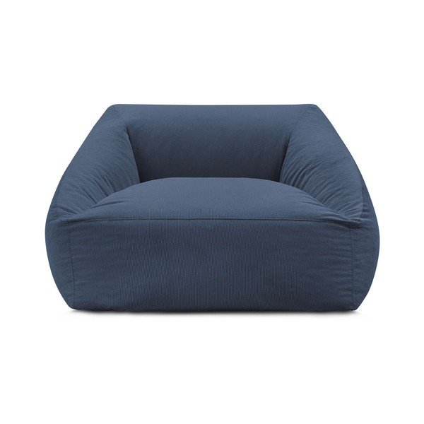 Tamsiai mėlynos spalvos sėdmaišis iš kordinio velveto Lilibet – Bobochic Paris-image-2