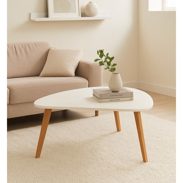 Baltas žurnalinis staliukas Bonami Essentials Skandinavian, ilgis 120 cm-image-1