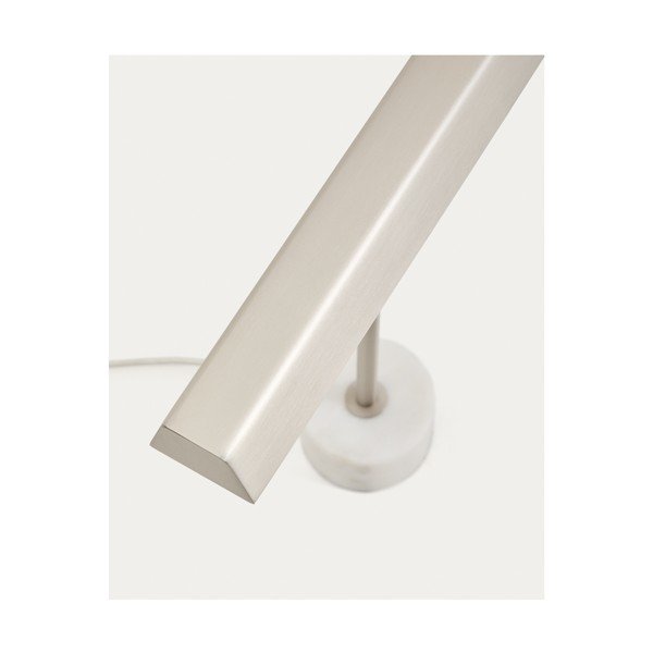 Sidabrinės spalvos iš metalo stalinis šviestuvas (aukštis 32,5 cm) Lynor – Kave Home-image-2