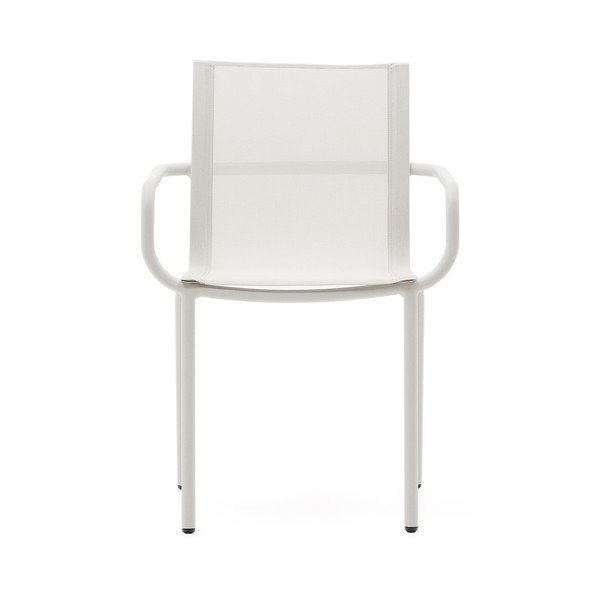 Metalinė sodo kėdė baltos spalvos Galdana – Kave Home-image-1