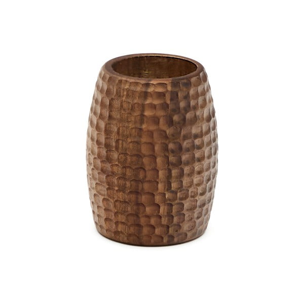 Rudos spalvos iš medienos dantų šepetėlio indas Fraz – Kave Home