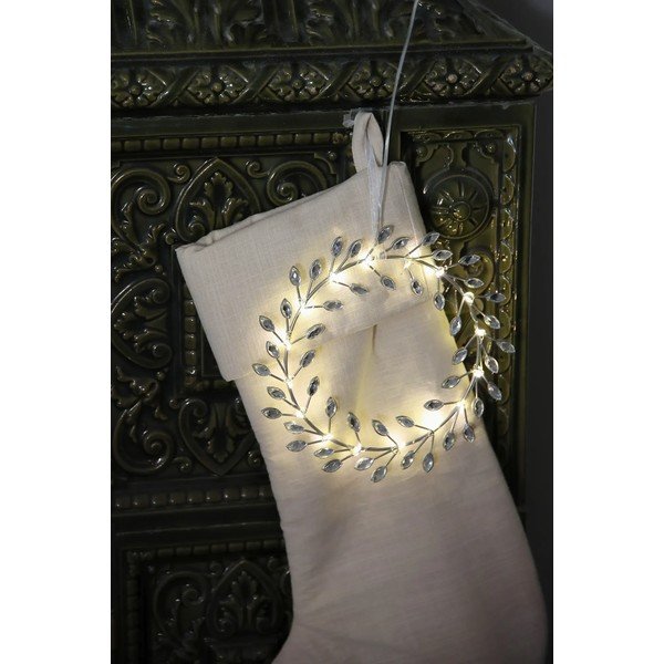 Sidabrinės spalvos šviečianti Kalėdų dekoracija reikia baterijų ø 19 cm Aria – Markslöjd-image-3