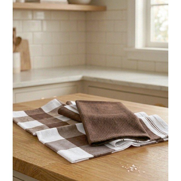 Iš medvilnės virtuvės rankšluosčiai 3 vnt. 45x70 cm Vafle – JAHU collections-image-1