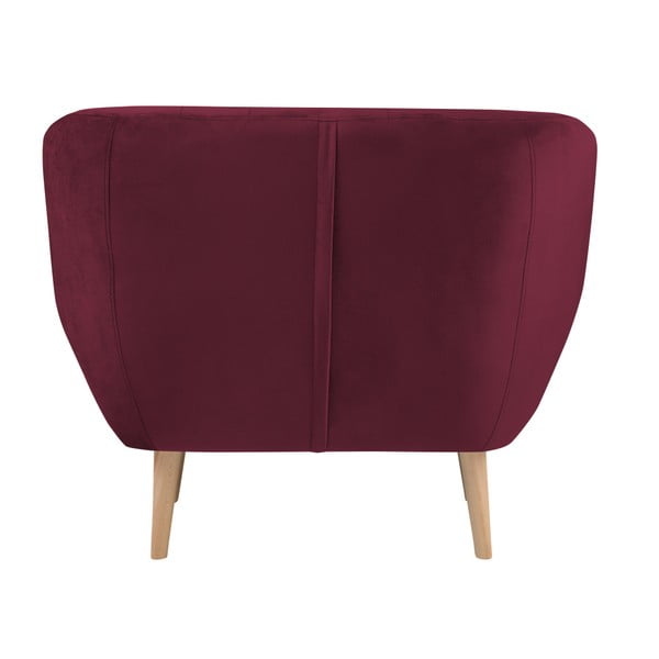 Tamsiai raudonas fotelis Mazzini Sofas Benito-image-3