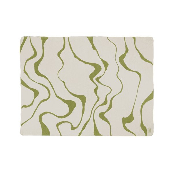 Žalios spalvos/kreminės spalvos antklodė ir pledas 150x200 cm Felu – noo.ma-image-3