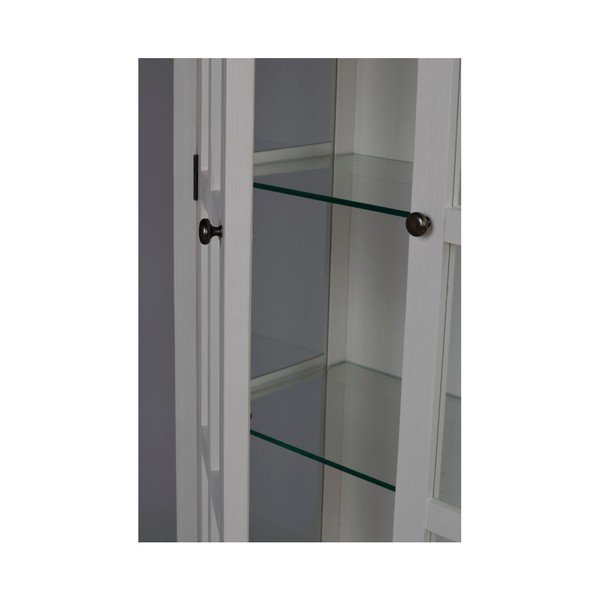 Balta medinė vitrina Rowico Nottingham, aukštis 195 cm-image-2
