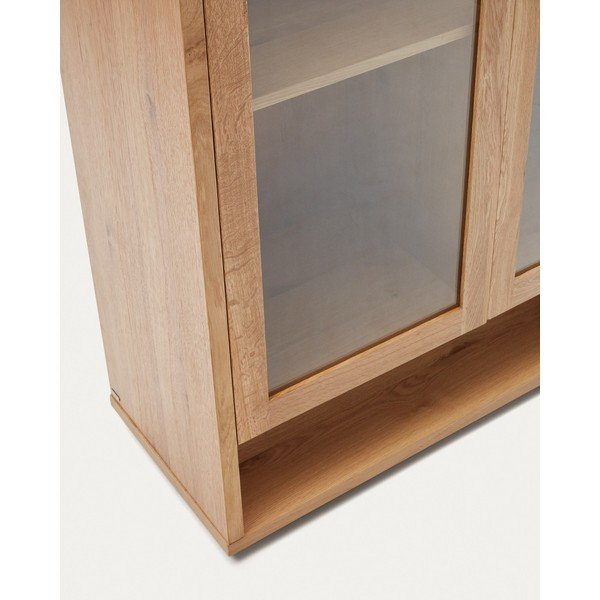 Vitrina natūralios spalvos iš ąžuolo 100x185 cm Alguema – Kave Home-image-4