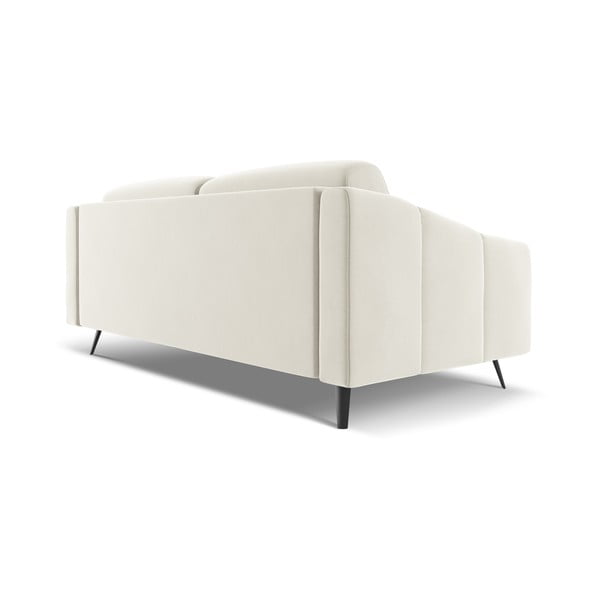 Baltos spalvos iš velveto sofa 202 cm Nalu – Makamii-image-4