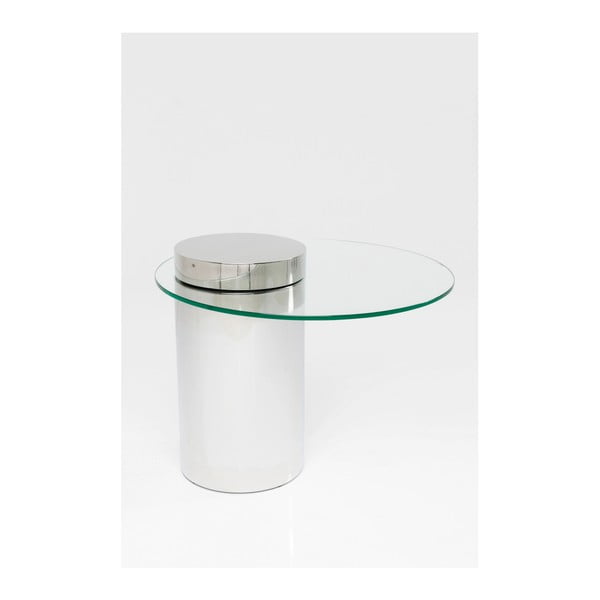 Kavos staliukas iš stiklo ir metalo "Kare Design Duett", Ø 65 cm