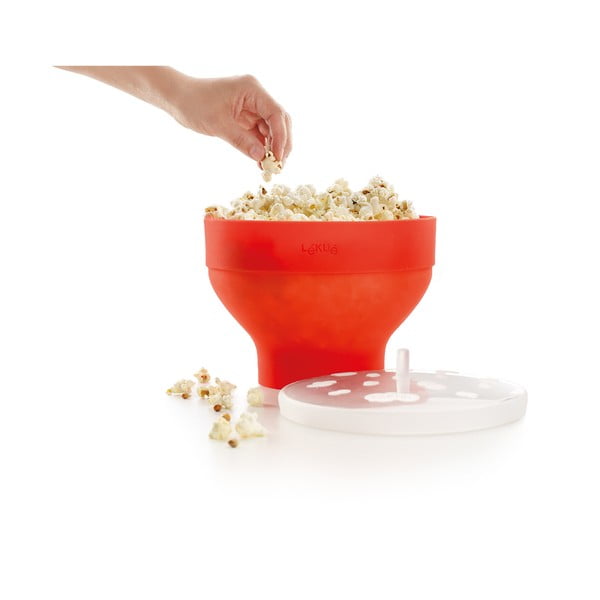Oranžinis silikoninis popkornų indas Lékué Popcorn