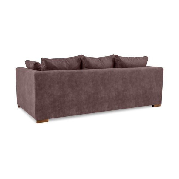 Iš dirbtinės odos sofa tamsiai rudos spalvos 225 cm Hamburg – Scandic-image-4