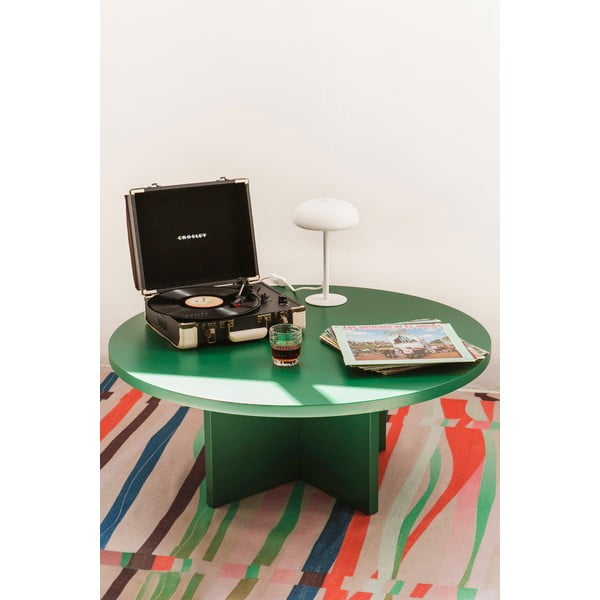 Apvalios formos kavos staliukas tamsiai žalios spalvos ø 100 cm Pausa – Really Nice Things-image-1