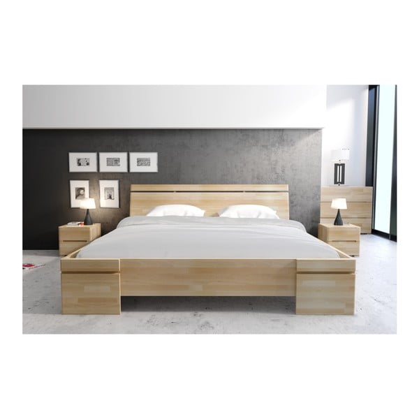 Dvigulė lova iš buko medienos SKANDICA Sparta Maxi, 160 x 200 cm-image-4