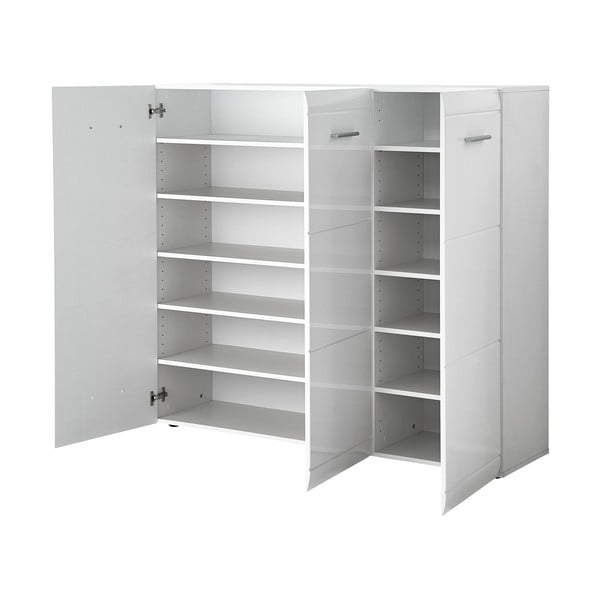 Balta batų lentyna Germania Adana, aukštis 120 cm-image-2