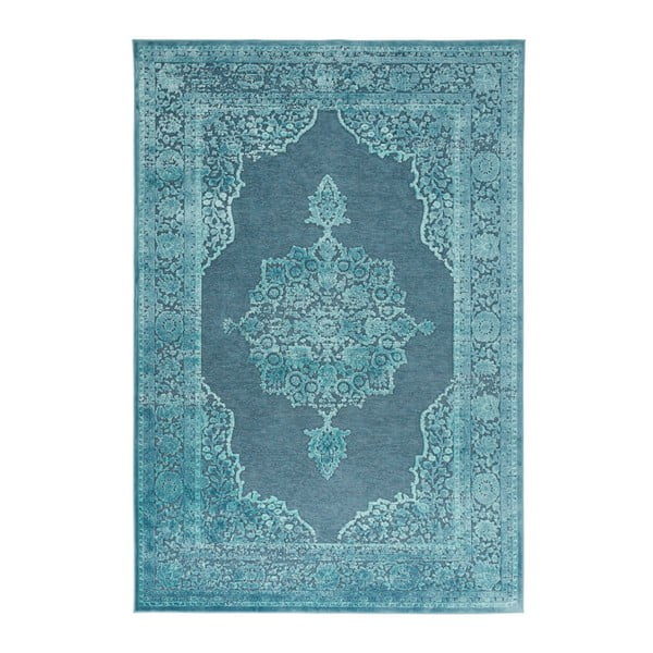 Mėlynas viskozės kilimas Mint Rugs Willow, 80 x 125 cm