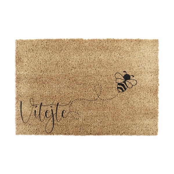 Iš kokoso pluošto grindų kilimėlis 40x60 cm Včela – Artsy Doormats
