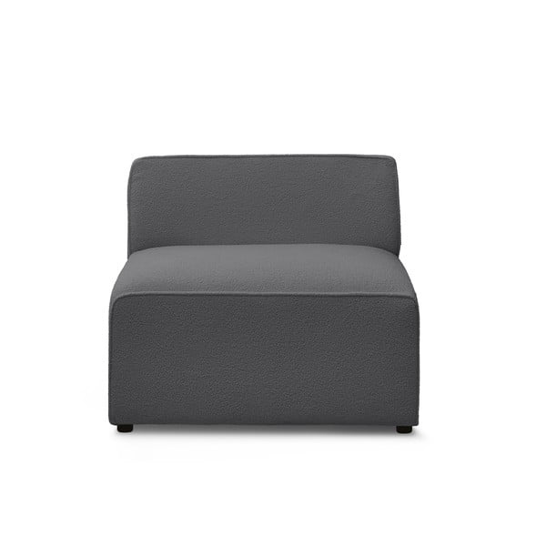 Tamsiai pilkos spalvos iš boucle modulinė sofos dalis (modulinė) Megeve – Bobochic Paris