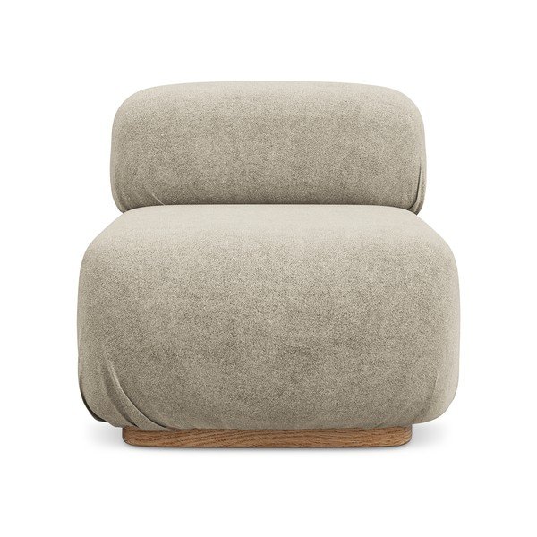 Smėlio spalvos iš boucle modulinė sofos dalis Ailani – Makamii