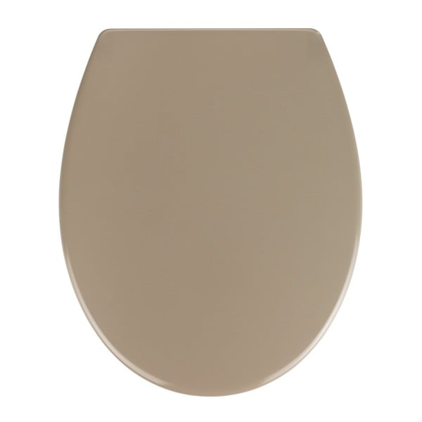Smėlio spalvos lengvai užsidaranti tualeto sėdynė Wenko Samos, 44,5 x 37,5 cm