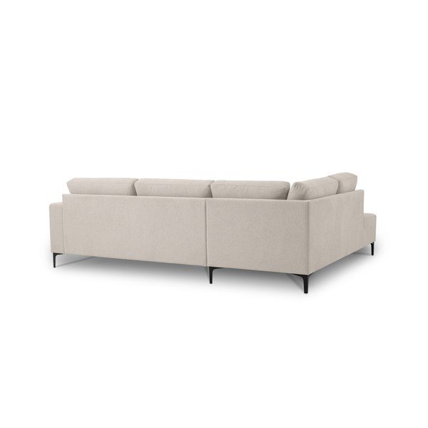 Smėlio spalvos kampinė sofa iš šenilinio audinio (su kairiuoju kampu/„L“ formos) Fabian – Scandic-image-3
