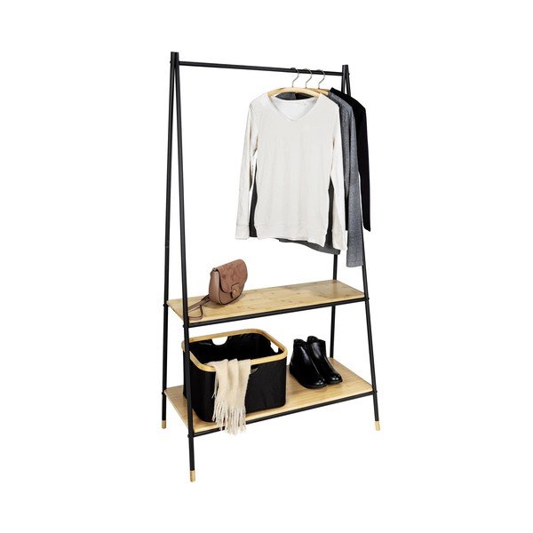Juodos/natūralios spalvos metalinis drabužių stovas Loft - Wenko-image-2