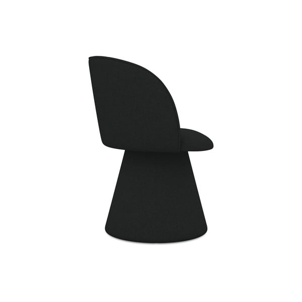 Juodos spalvos iš audinio valgomojo kėdė Maia – Makamii-image-2