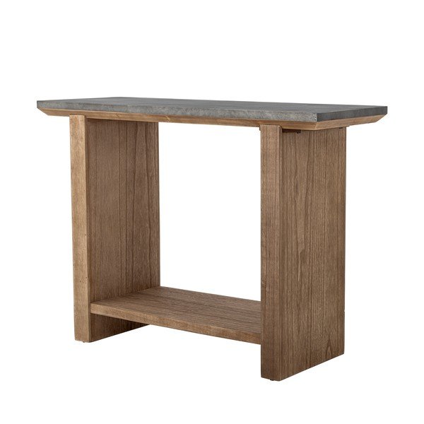 Natūralios spalvos iš metalinio paviršiaus konsolinis staliukas 40x110 cm Riva – Bloomingville